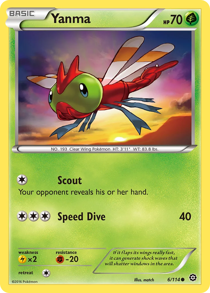 Yanma Pokemon card