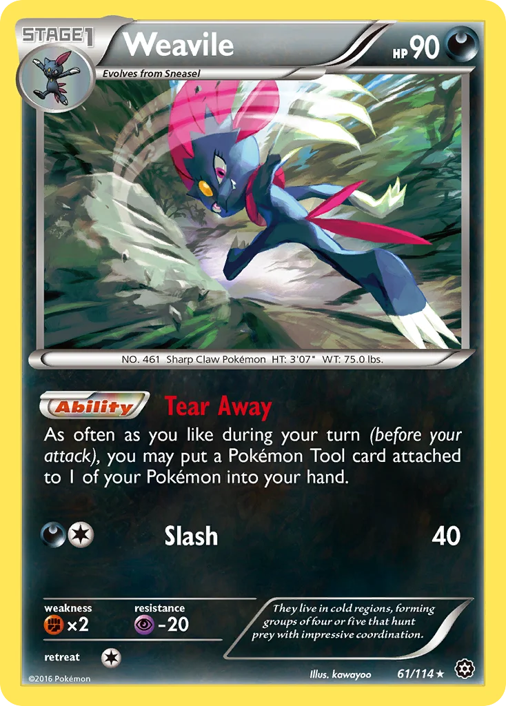 Weavile Pokemon card