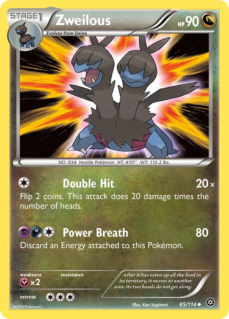 Zweilous Pokemon card