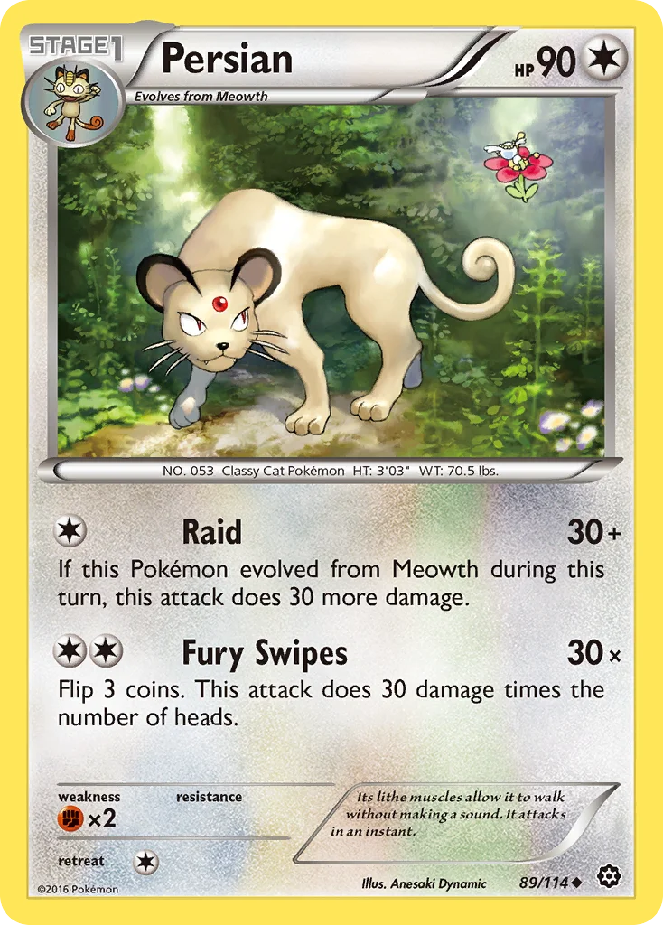 Persian Pokemon card