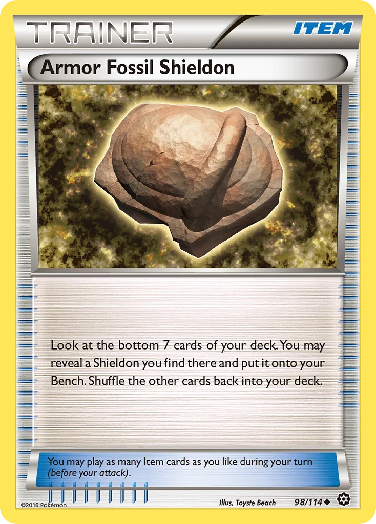 Armor Fossil Shieldon Pokemon card