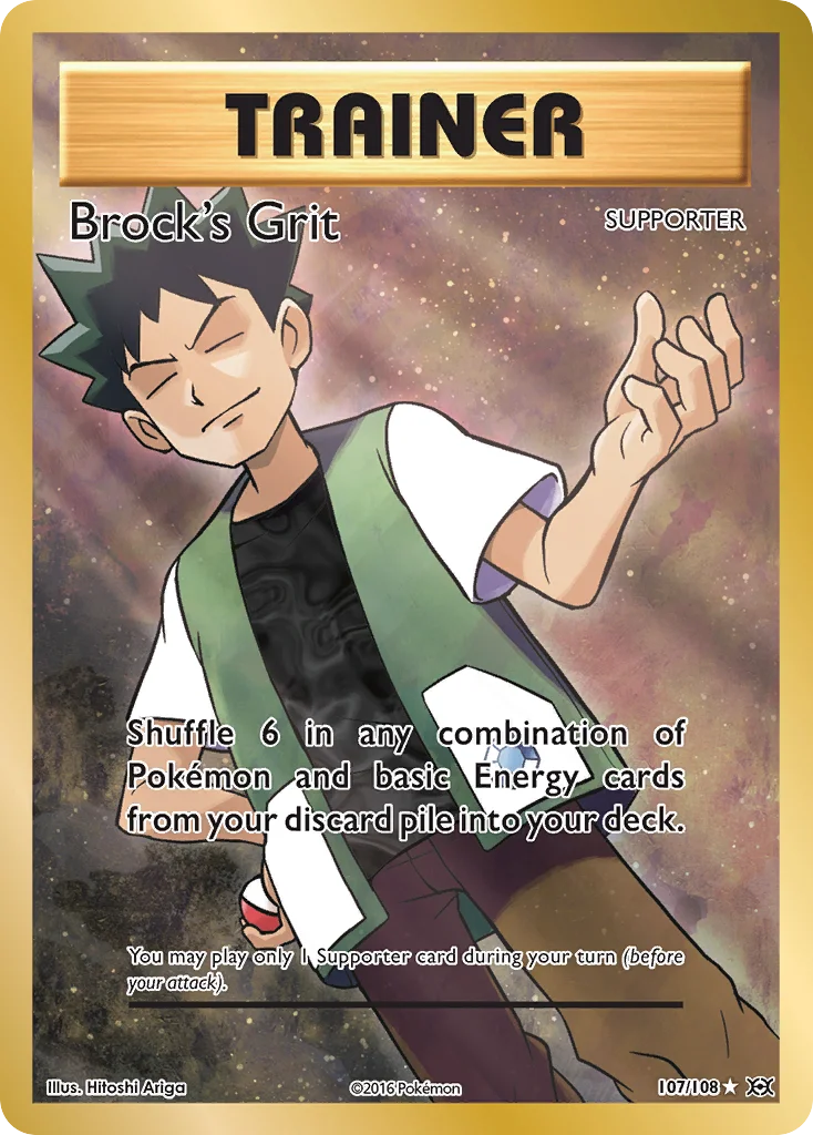 Brock's Grit Pokemon card