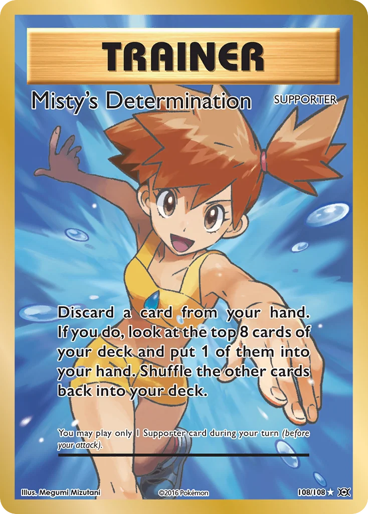 Misty's Determination Pokemon card