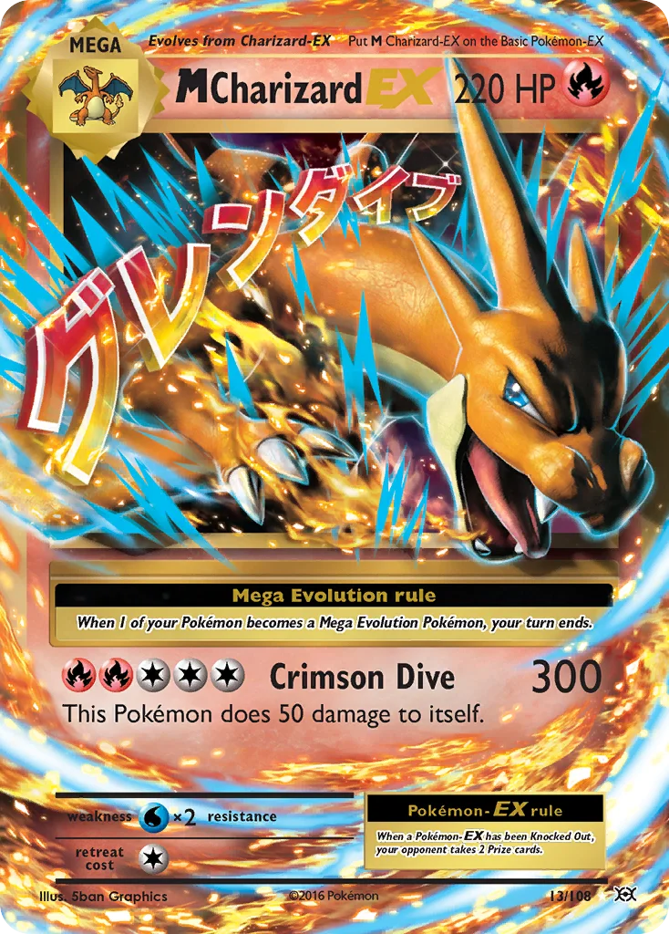 M Charizard-EX Pokemon card