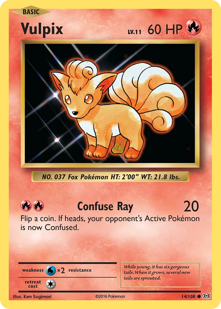 Vulpix Pokemon card
