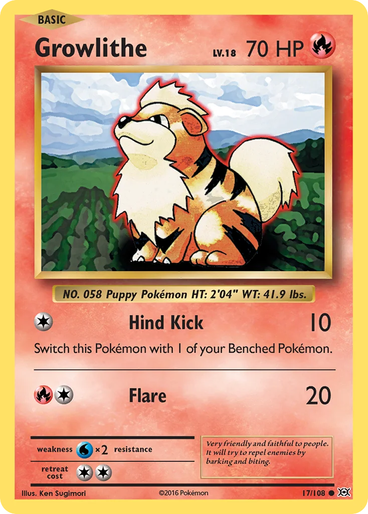 Growlithe Pokemon card