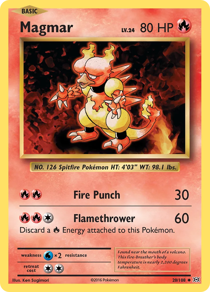 Magmar Pokemon card