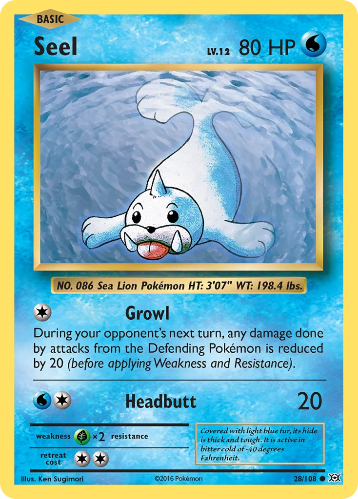 Seel Pokemon card