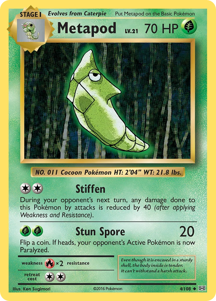 Metapod Pokemon card