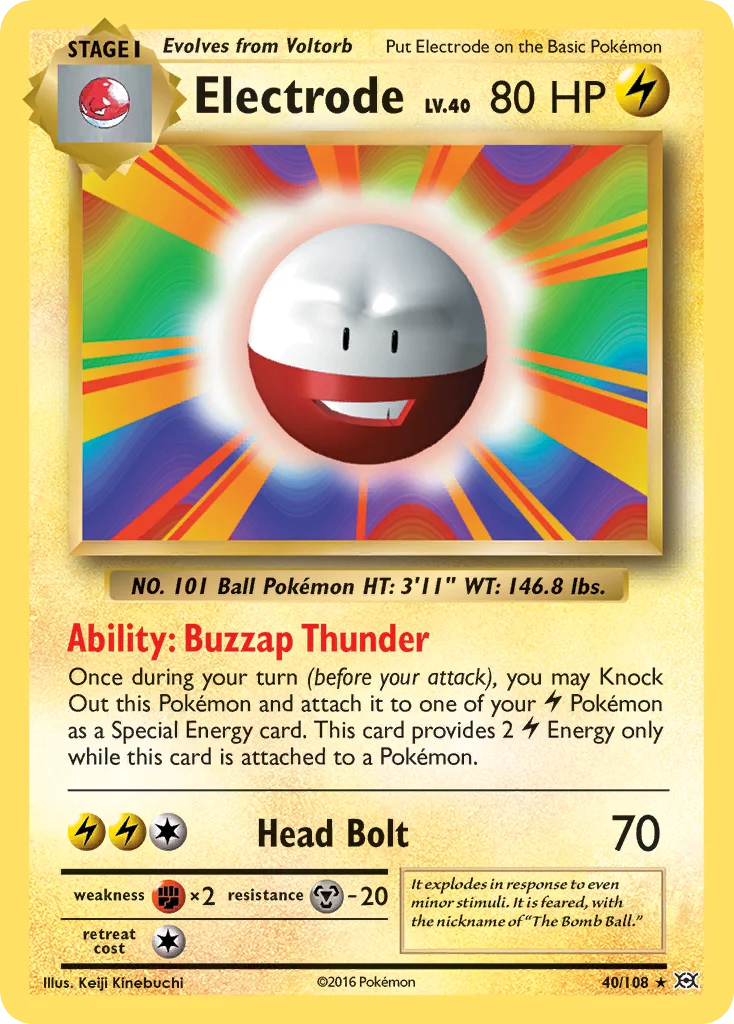 Electrode Pokemon card