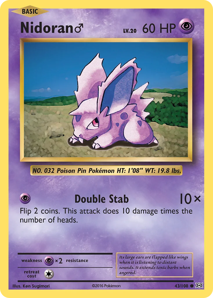 Nidoran ♂ Pokemon card