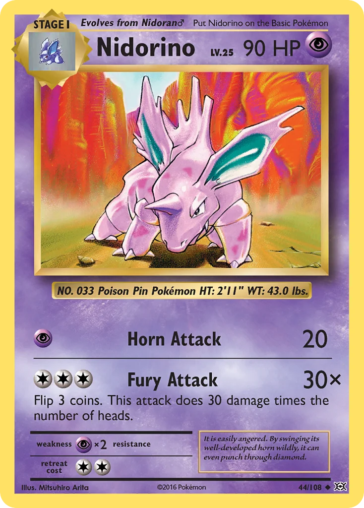 Nidorino Pokemon card