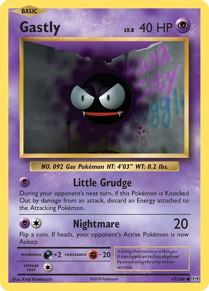 Gastly Pokemon card