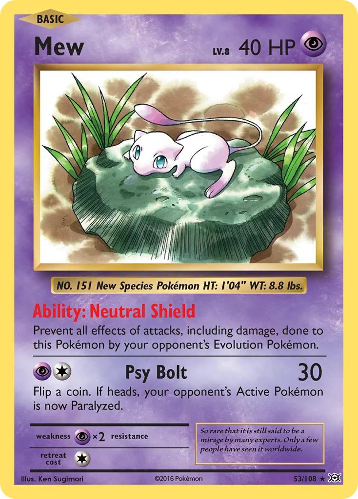 Mew Pokemon card