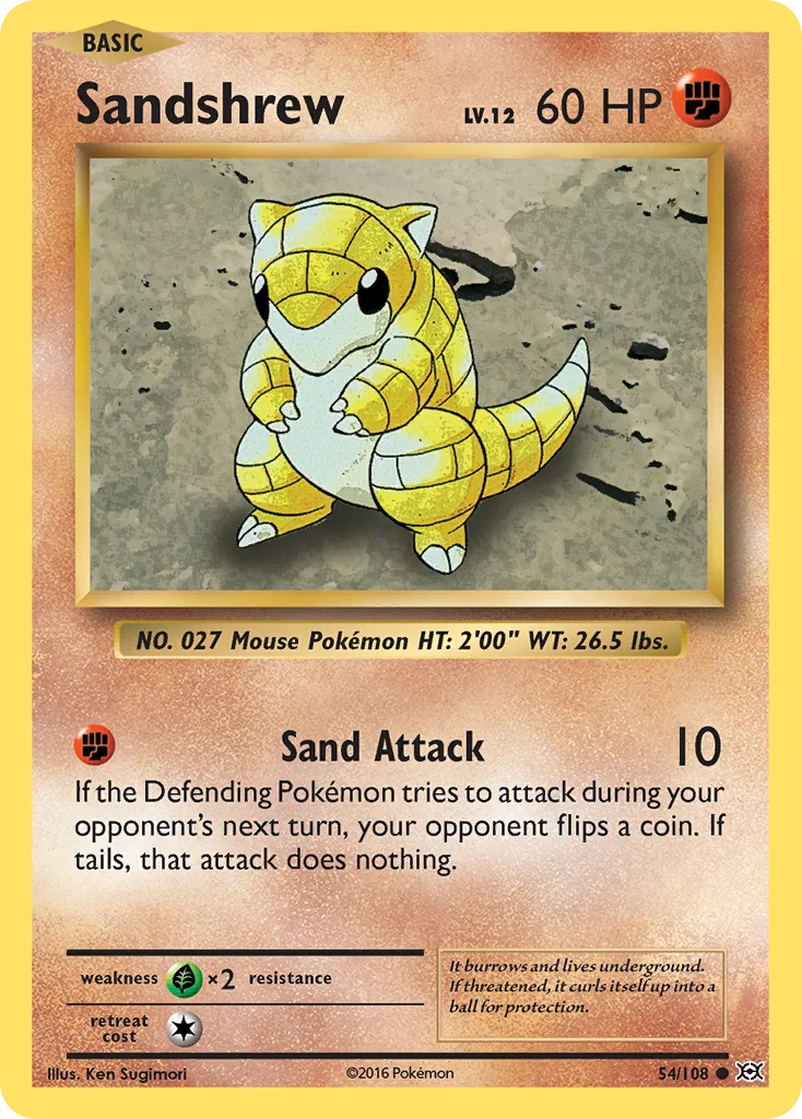 Sandshrew Pokemon card
