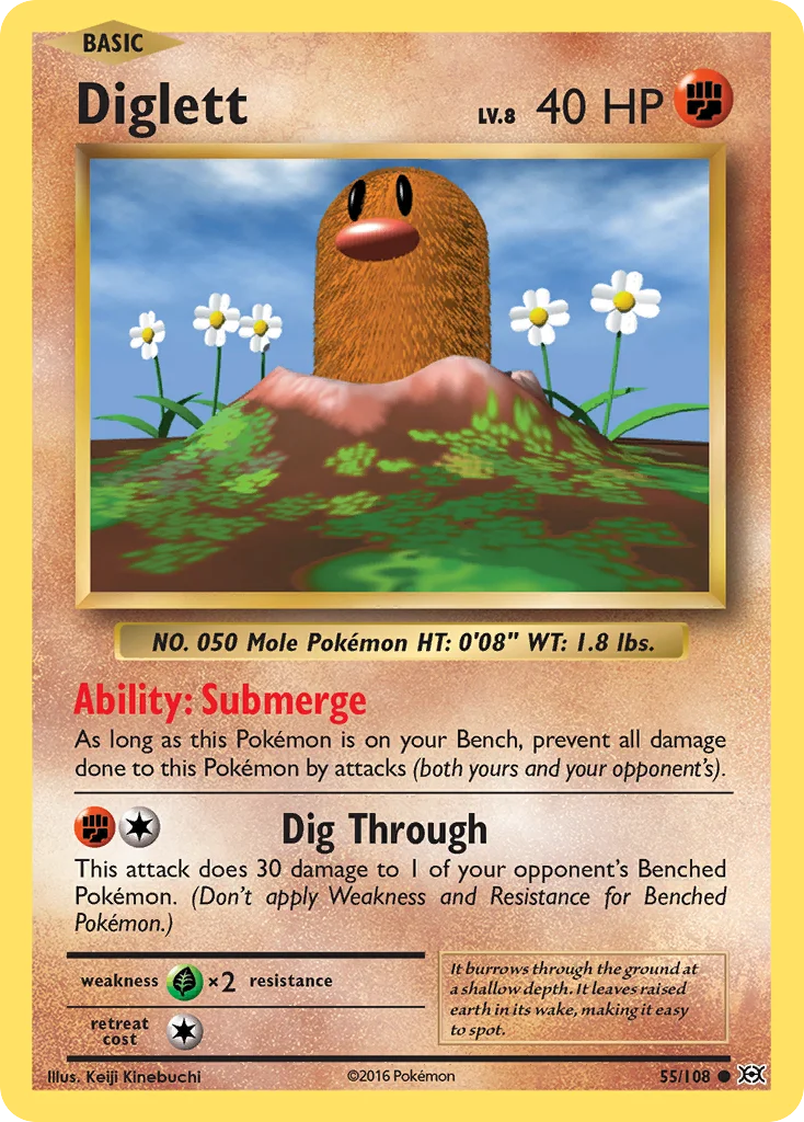 Diglett Pokemon card