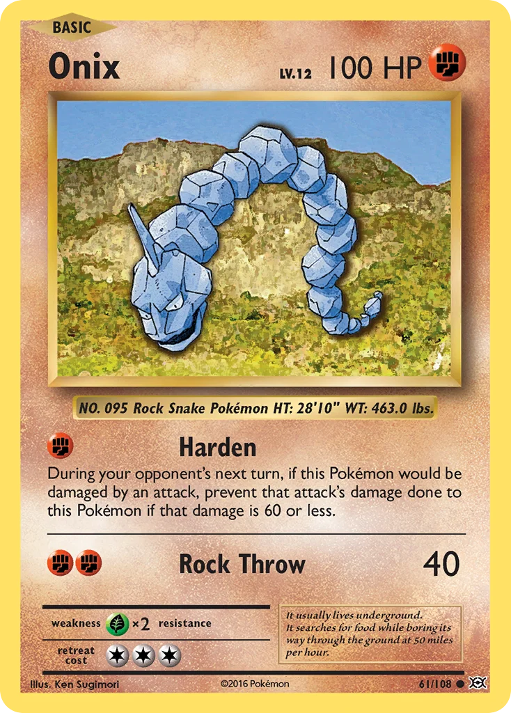 Onix Pokemon card