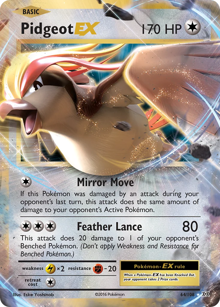 Pidgeot-EX Pokemon card