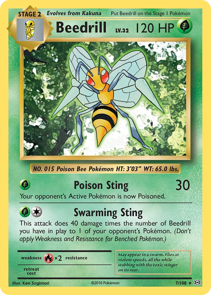Beedrill Pokemon card