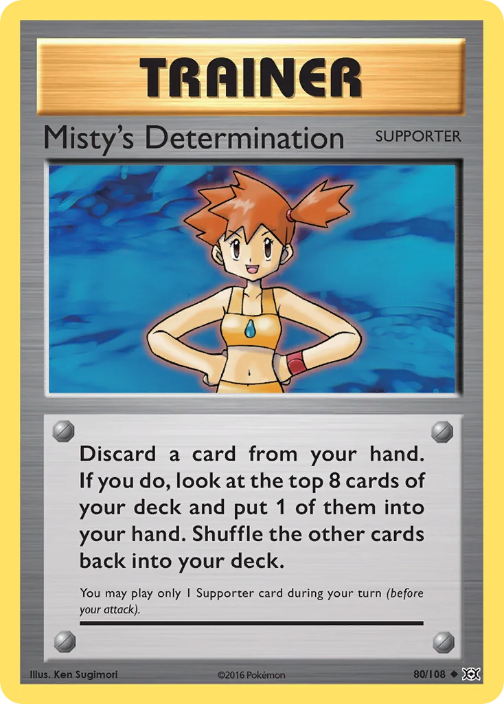 Misty's Determination Pokemon card