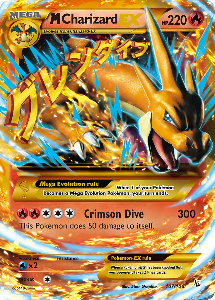 M Charizard-EX Pokemon card