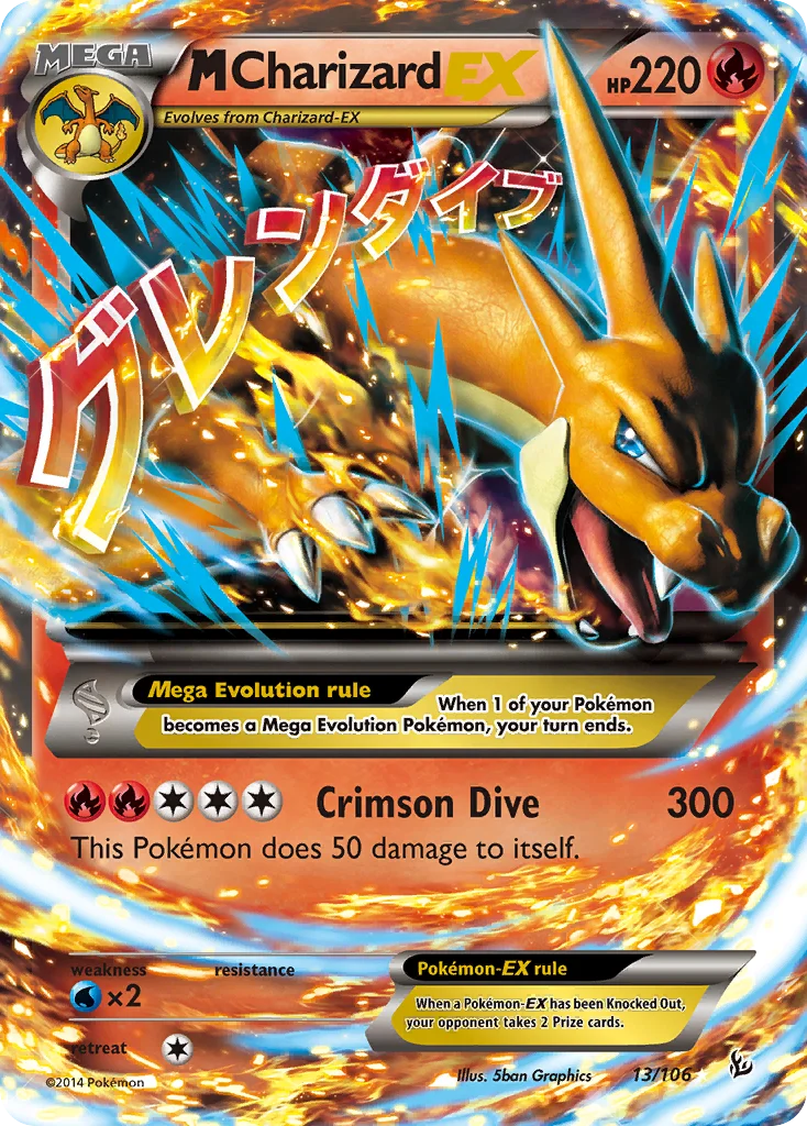 M Charizard-EX Pokemon card