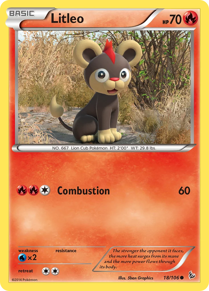 Litleo Pokemon card