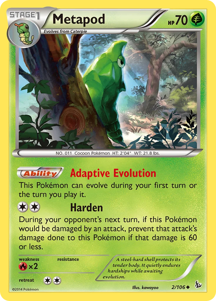 Metapod Pokemon card