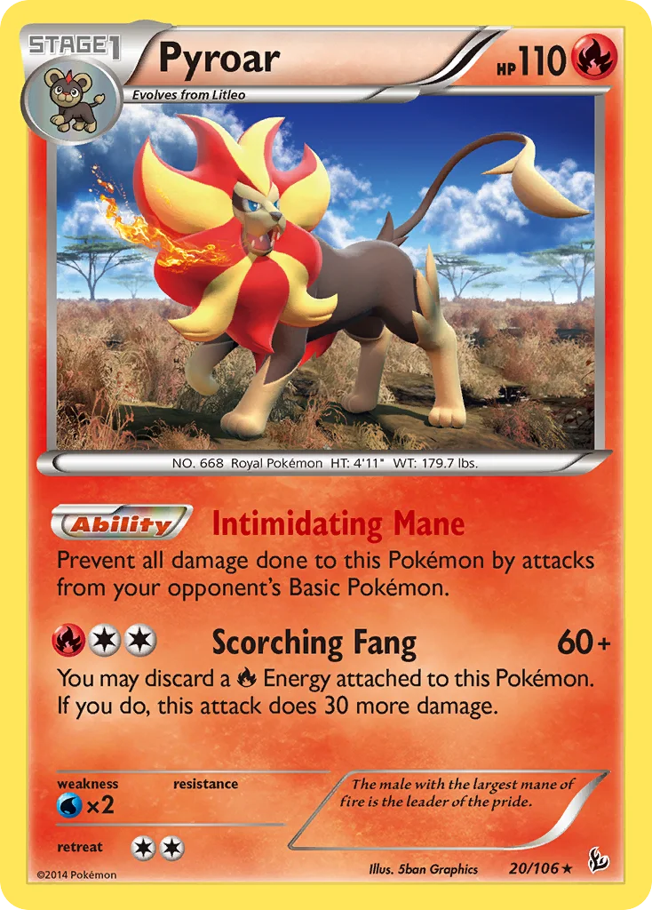 Pyroar Pokemon card