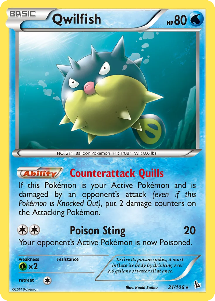 Qwilfish Pokemon card