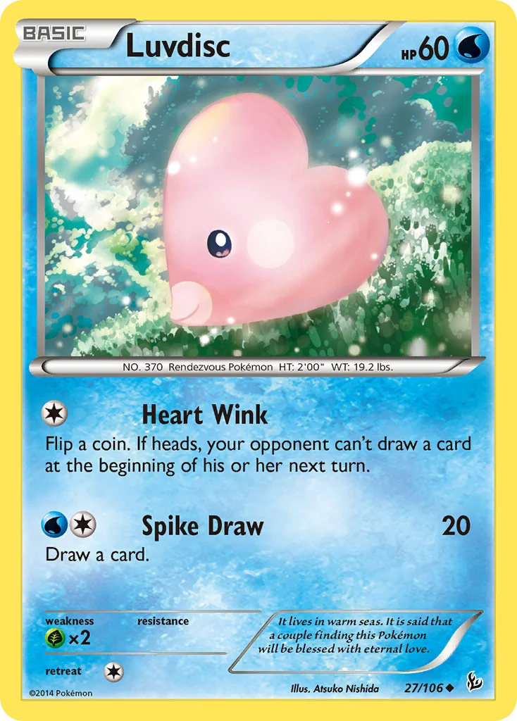 Luvdisc Pokemon card