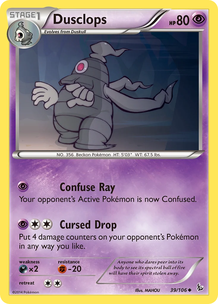 Dusclops Pokemon card