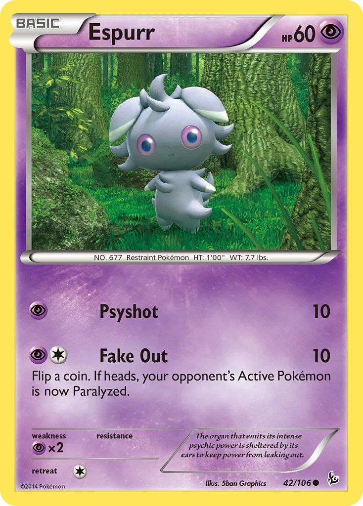 Espurr Pokemon card