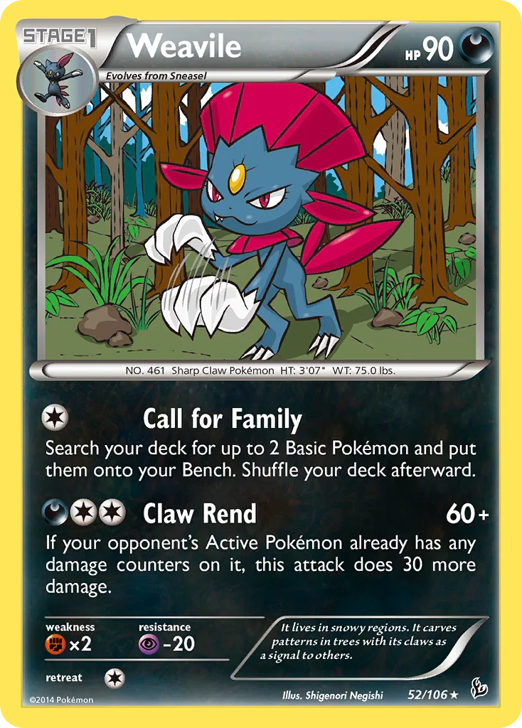 Weavile Pokemon card