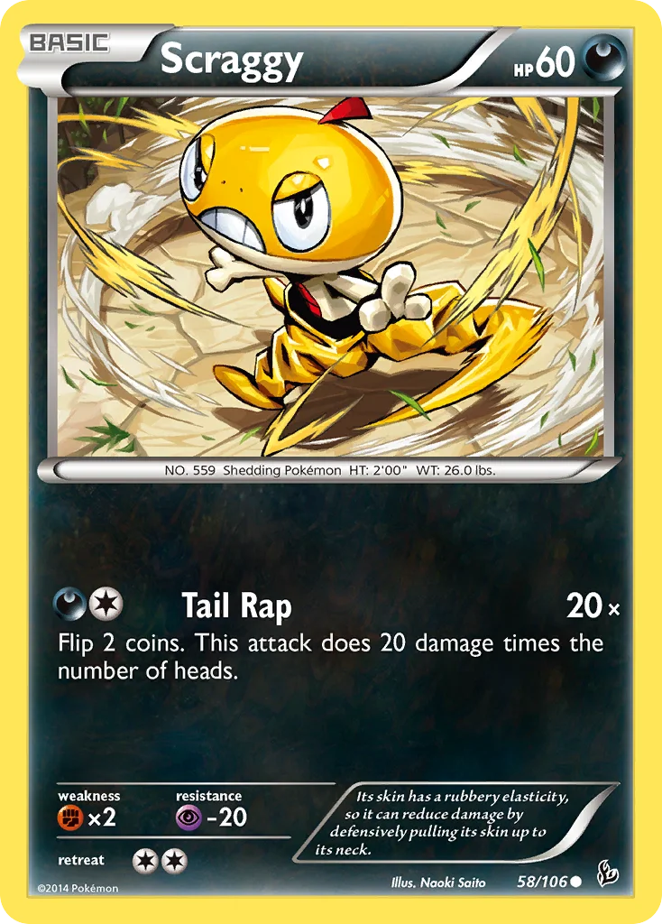 Scraggy Pokemon card