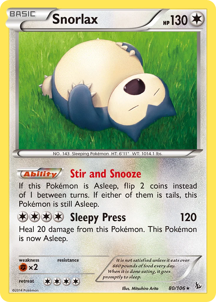 Snorlax Pokemon card