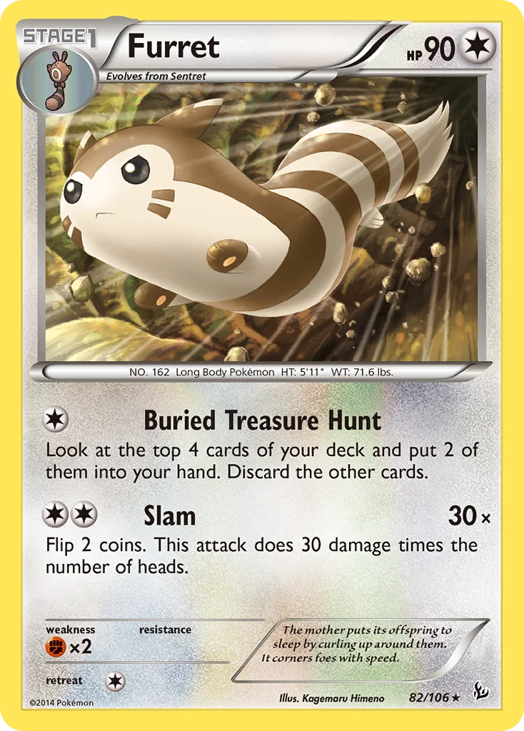 Furret Pokemon card