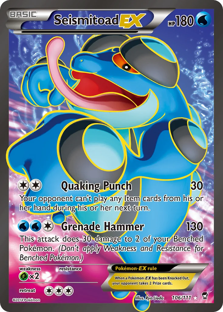 Seismitoad-EX Pokemon card