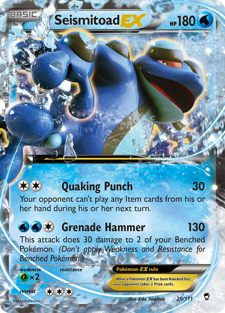 Seismitoad-EX Pokemon card