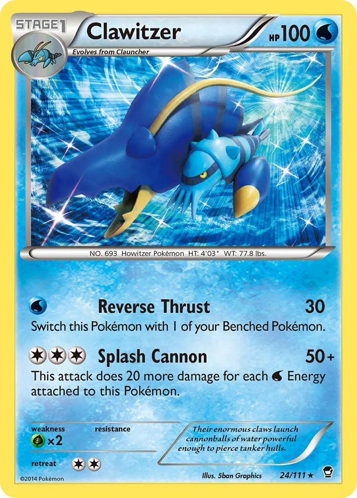 Clawitzer Pokemon card