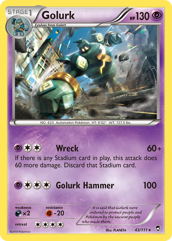 Golurk Pokemon card