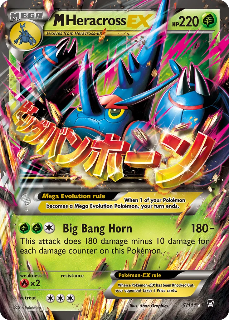M Heracross-EX Pokemon card
