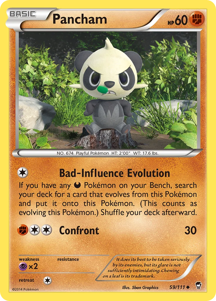 Pancham Pokemon card