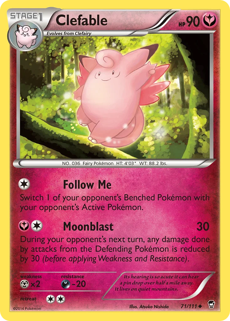 Clefable Pokemon card