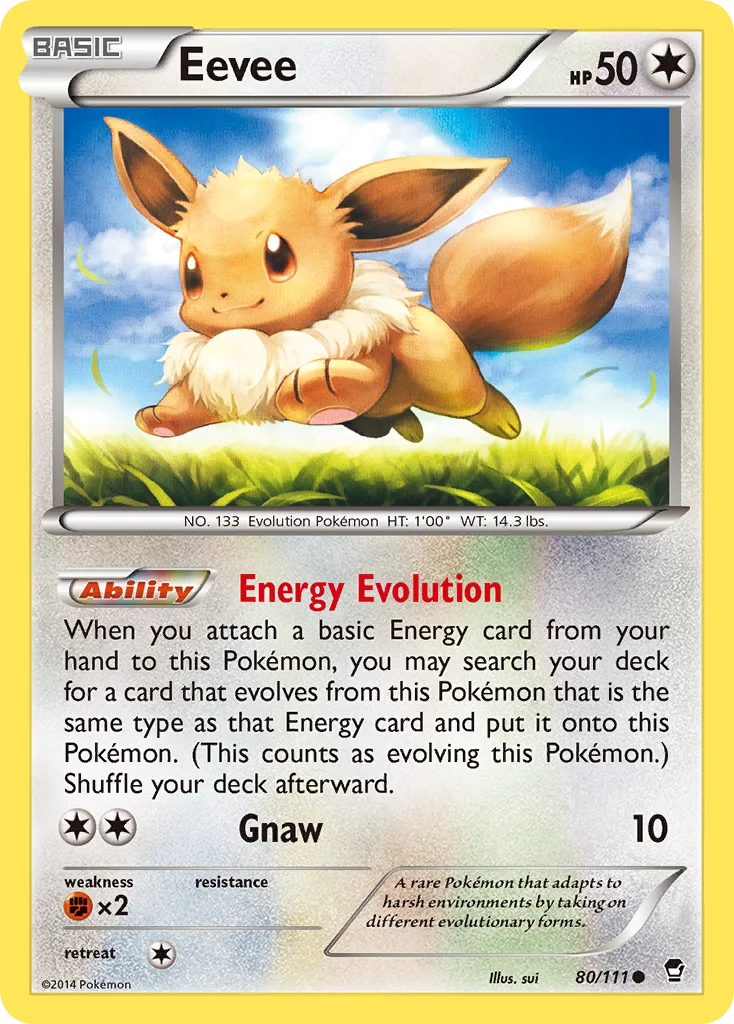 Eevee Pokemon card