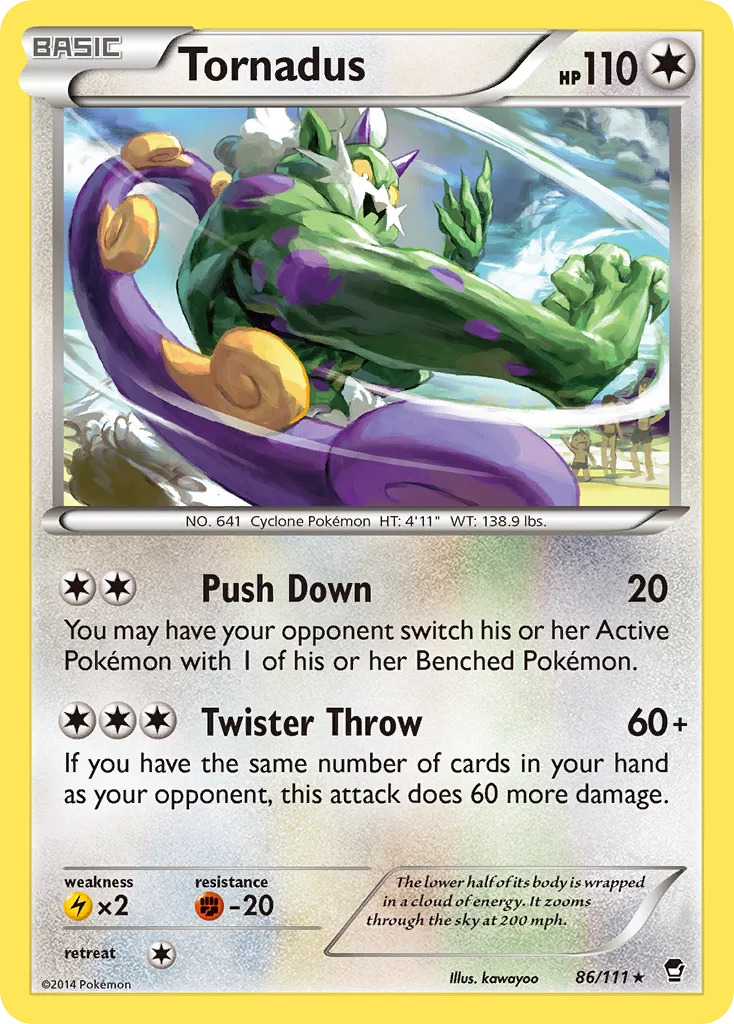 Tornadus Pokemon card