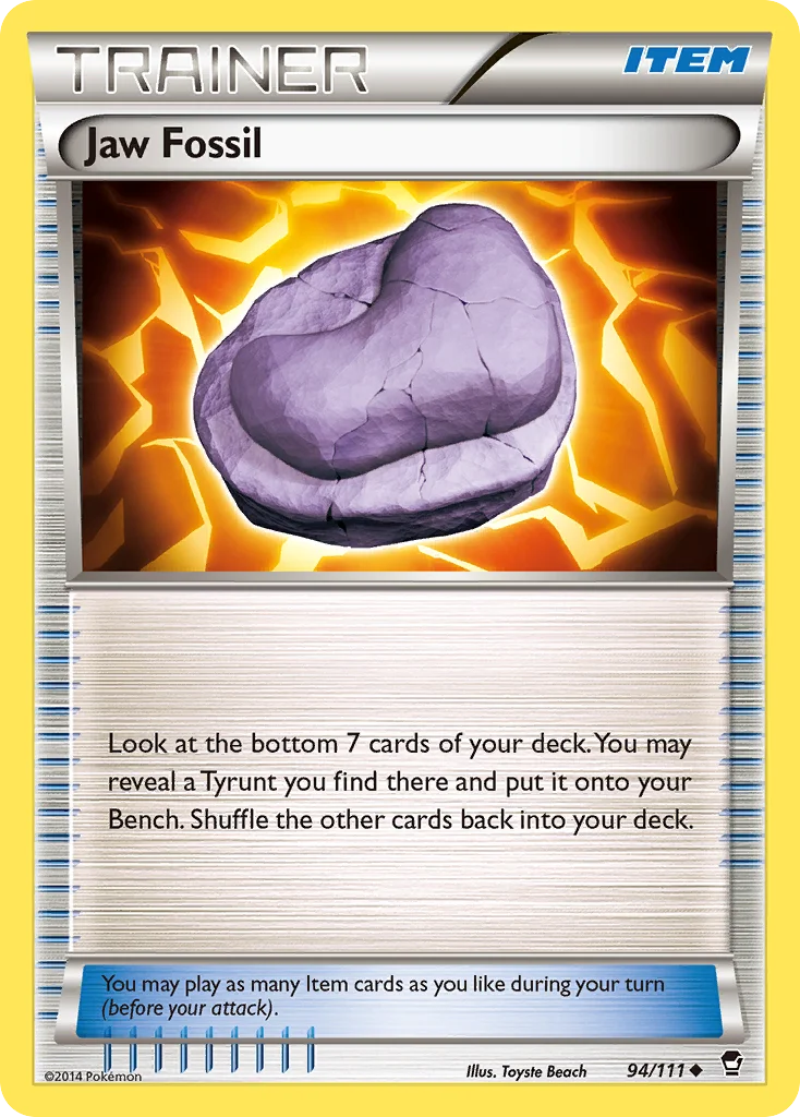 Jaw Fossil Pokemon card