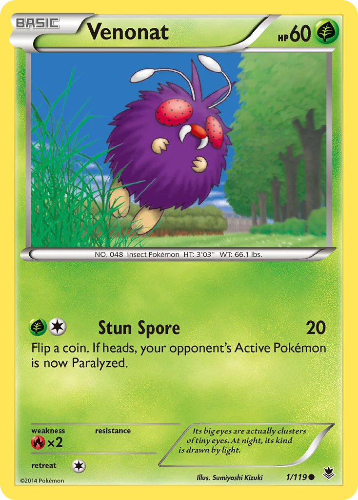 Venonat Pokemon card