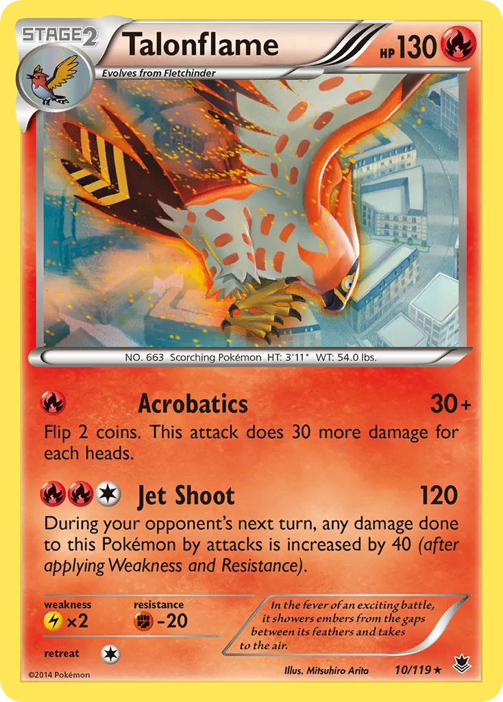 Talonflame Pokemon card