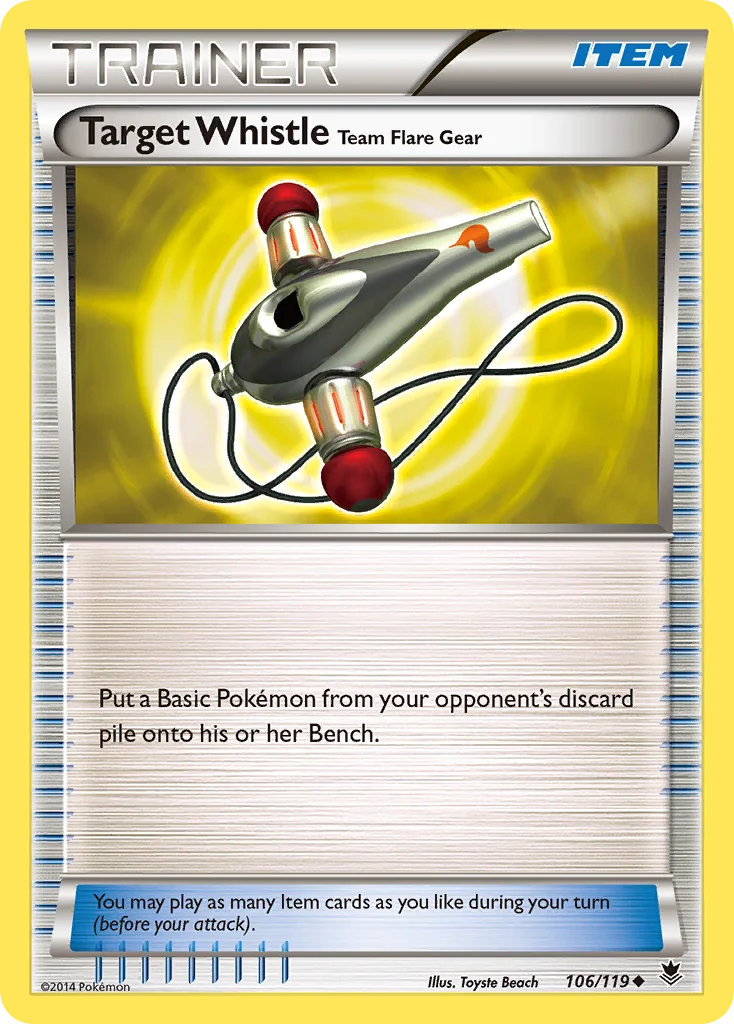 Target Whistle Team Flare Gear Pokemon card